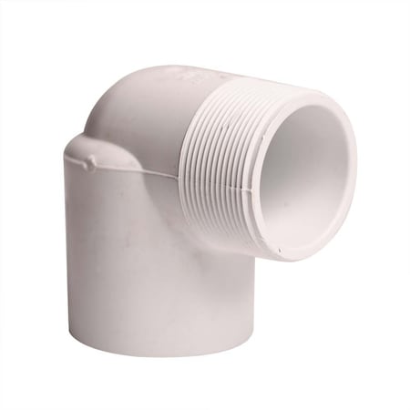 Thrifco Plumbing 2 Inch Male Thread x Female Thread PVC 90 Street Elbow SCH 40 8114196